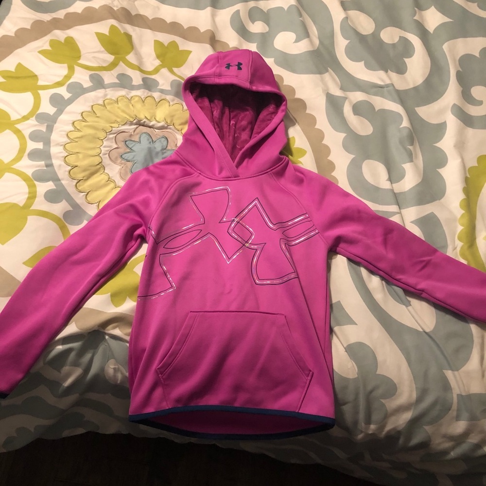 Under Armour magenta sweatshirt- youth small